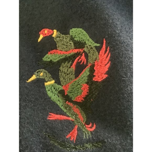 VINTAGE ALPHORN TRACHTEN 38 M Puffed Sleeve Embroidered Duck Blazer Wool Blend - Picture 3 of 8